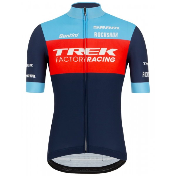 Trek Factory Racing XC 2022 fietsshirt met korte mouwen (lange ritssluiting) professioneel wielerteam