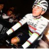 Heren Fietskleding Team UAE 2024 Pissei Shirt met Lange Mouwen - Wereldkampioen