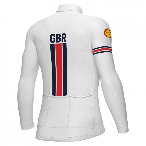 Heren Fietskleding Ale Groot-Brittannië nationaal elftal 2025 shirt met lange mouwen
