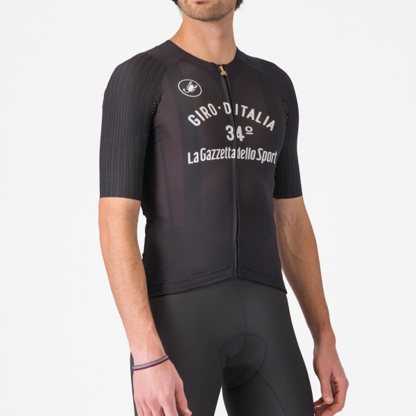 Heren Fietskleding Vintage Zwart Giro d'Italia 2025-shirt