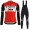 Trek Segafredo 2019 Rood Fietskleding Set Wielershirt Lange Mouw+Lange Fietsbroeken Bib