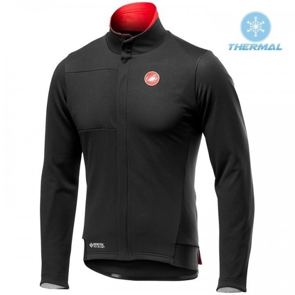 2019 Casteli DE Zwart Thermal Wielershirt Lange Mouw 755ARBY