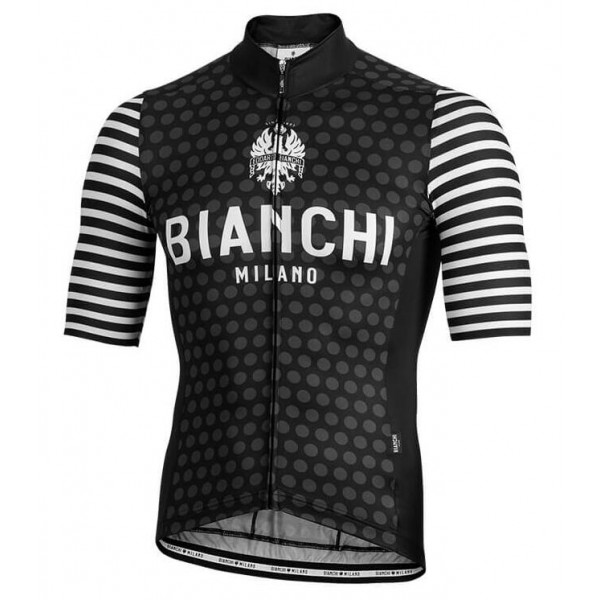 BIANCHI MILANO Davoli Black Wielershirt Korte Mouw