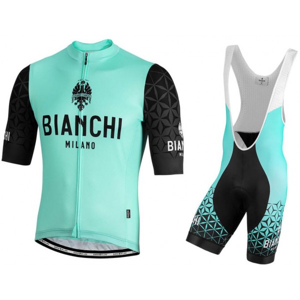 BIANCHI MILANO Pedaso Fietskleding Set Wielershirt Korte Mouw+Korte Fietsbroeken Bib