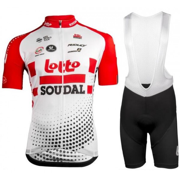 Lotto Soudal 2019 Fietskleding Set Wielershirt Korte Mouw+Korte Fietsbroeken Bib