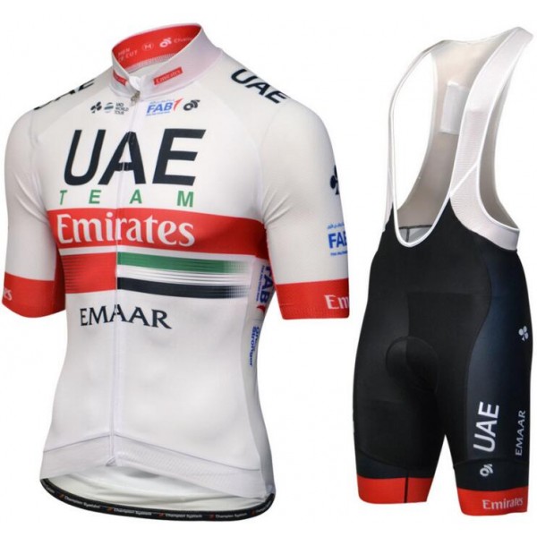 UAE Team Emirates 2019 Fietskleding Set Wielershirt Korte Mouw+Korte Fietsbroeken Bib