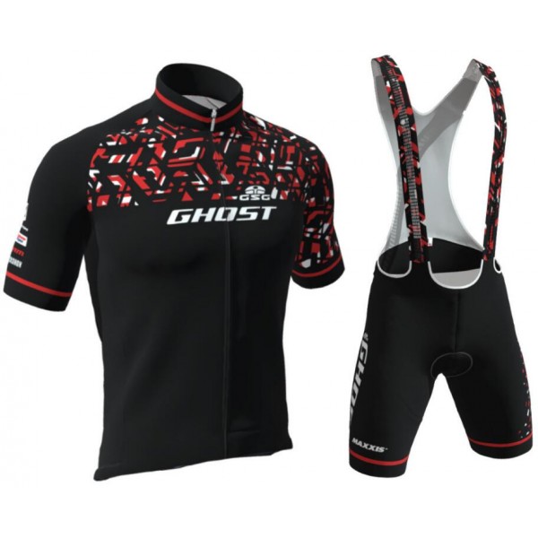 2019 GHOST RACING FACTORY TEAM Fietskleding Set Wielershirt Korte Mouw+Korte Fietsbroeken Bib