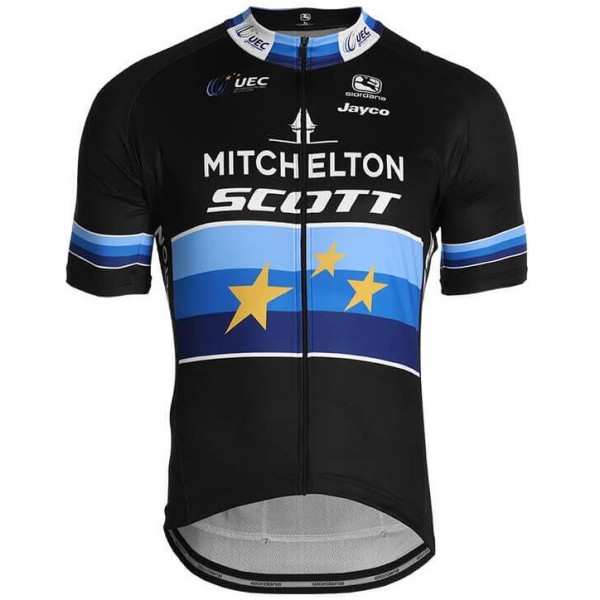 MITCHELTON-SCOTT European Champion 2019 Wielershirt Korte Mouw