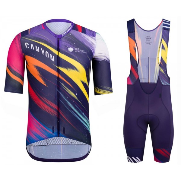 2020 Canyon Pro Team CS Fietskleding Set Fietsshirt Met Korte Mouwen+Korte Koersbroek Bib 275XPFZ