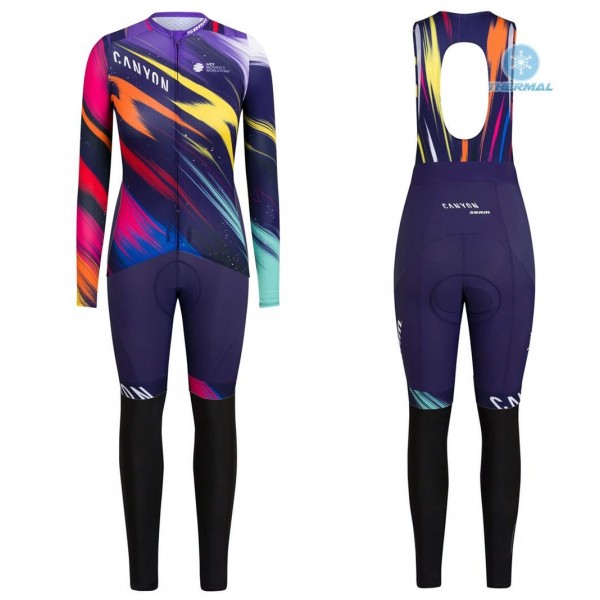 2020 Canyon Pro Team CS Dames's Thermal Wielershirt Korte Mouw And Pants Set 896NTMT