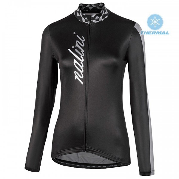 2020 Nalini MCL Zwart Thermal Wielershirt Lange Mouw 341KVZS