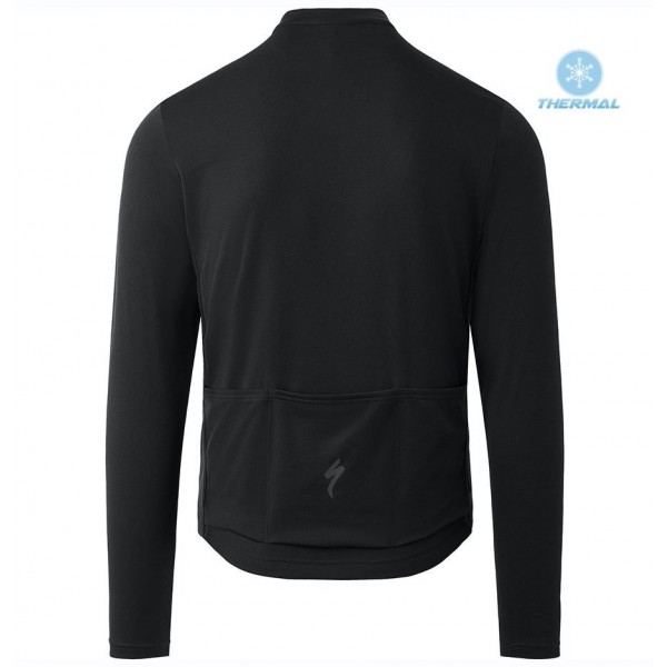 2020 Specialized Zwart Thermal Wielershirt Lange Mouw 925DKVB