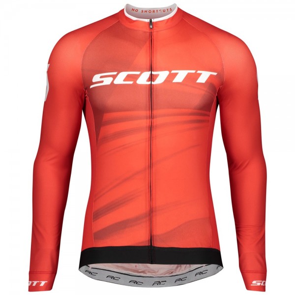 2020 Scott RC Pro Rood Fietskleding Wielershirt Lange Mouw 998VLHP