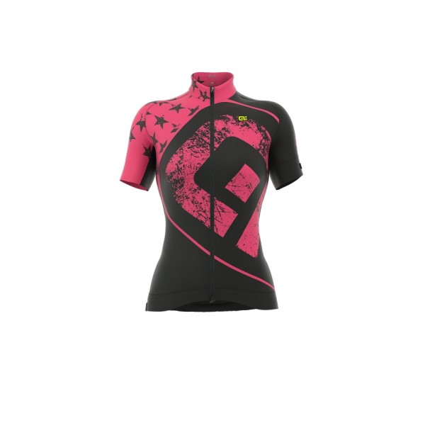 ALE PRR STARS Dames Wielershirt Korte Mouw Pink