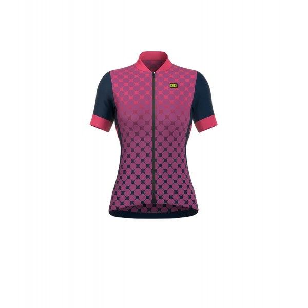 ALE EXCEL BOLAS Dames Wielershirt Korte Mouw Violet