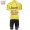 2015 AUDI Wielerkleding Set Wielershirt Korte Mouwen+Fietsbroek Korte Geel