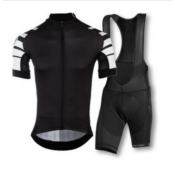 2016 ASSOS Fietskleding Set Fietsshirt Met Korte Mouwen+Korte Koersbroek Zwart Wit