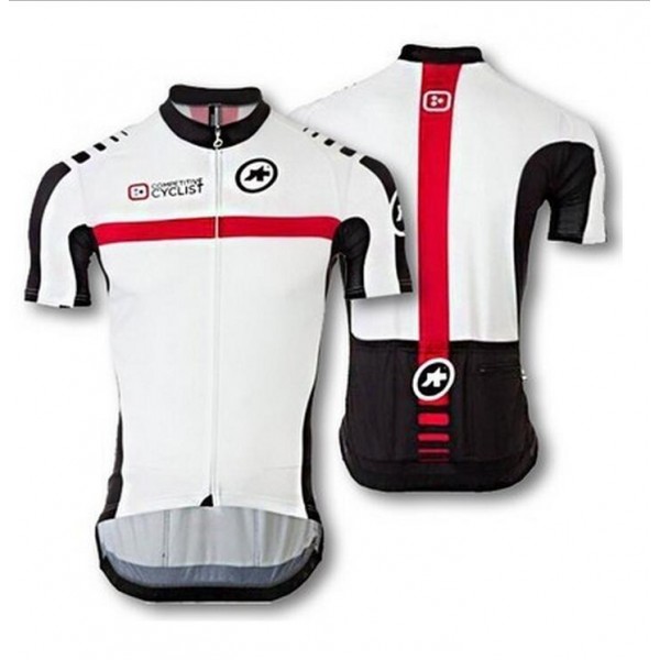 2016 ASSOS Wielershirt Korte Mouw Rood Wit Zwart