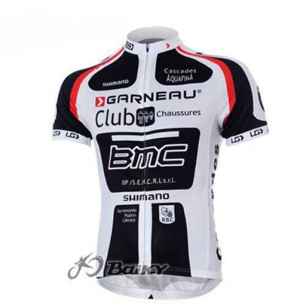 BMC Garneau Teams Wielershirt Met Korte Mouwen Wit