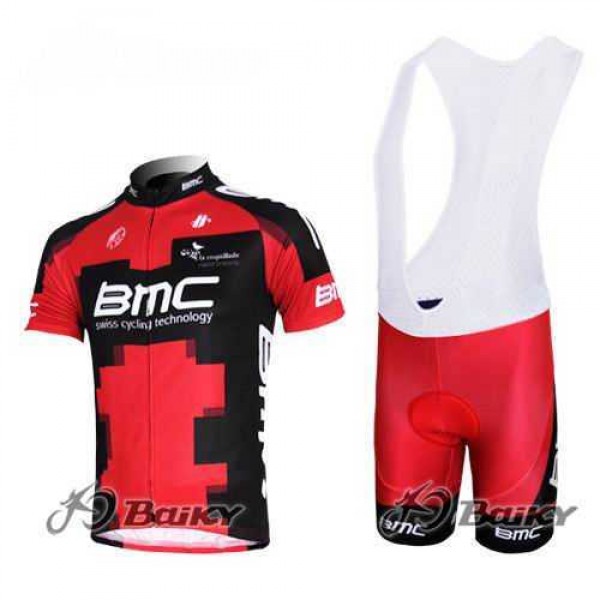 BMC Racing Teams Fietskleding Set Fietsshirt Met Korte Mouwen+Korte Koersbroek Rood