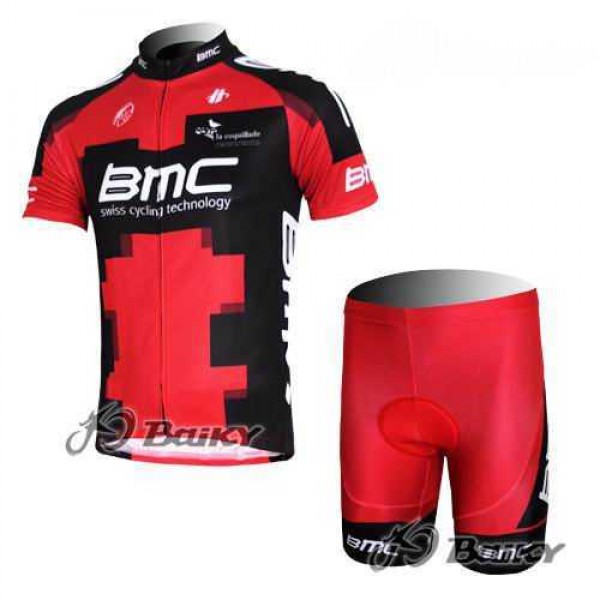 BMC Racing Teams Wielerkleding Set Wielershirts Korte+Korte Fietsbroeken Rood