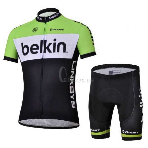 Belkin Pro Team Blanco Wielerkleding Set Set Wielershirts Korte Mouw+Fietsbroek