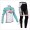 Bianchi 2014 Fietskleding Wielershirt Lange Mouw+Lange Fietsbroeken Wit Blauw