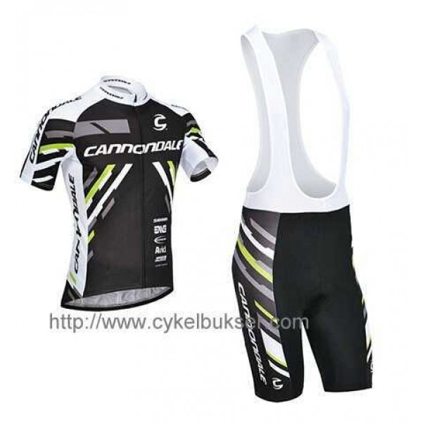 Cannondale 2014 Fietskleding Set Fietsshirt Met Korte Mouwen+Korte Koersbroek Zwart