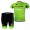 2015 Garmin Cannondale Wielerkleding Set Wielershirt Korte Mouwen+Fietsbroek Korte Groen