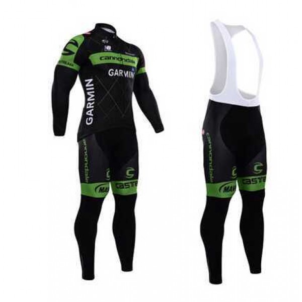 2015 Cannondale Wielerkleding Set Wielershirt Lange Mouwen+Lange Fietsbroeken Bib