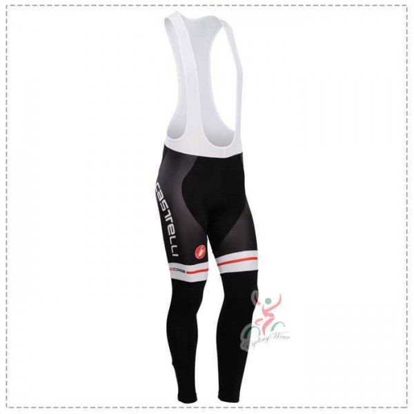 Castelli 2014 Lange Fietsbroeken Bib Wit Rood