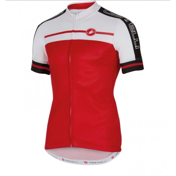 2016 Castelli Velocissimo Wielershirt Korte Mouw Rood Wit