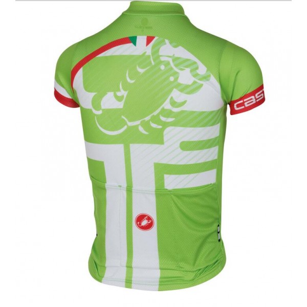 2016 Castelli Kinderen Veleno Wielershirt Korte Mouw Groen