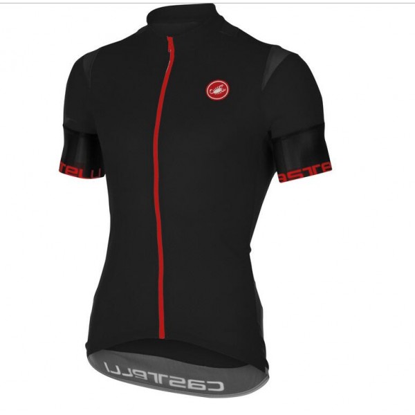 2016 Castelli Entrata 2.0 Wielershirt Korte Mouw Zwart Rood