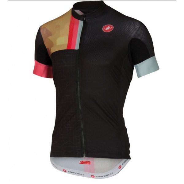 2016 Castelli Rodeo Wielershirt Korte Mouw Zwart