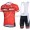 2015 Castelli Fietskleding Set Fietsshirt Met Korte Mouwen+Korte Koersbroek Rood