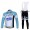 Omega Pharma Quick Step Pro Team Fietskleding Set Wielershirts Lange Mouw+Lange Fietsbroeken Bib Blauw Wit