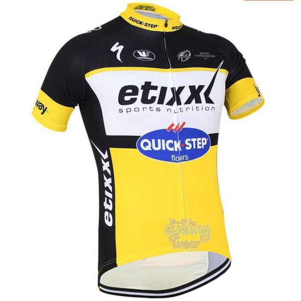 2016 Etixx-Quick Step Wielershirt Met Korte Mouwen Geel Zwart