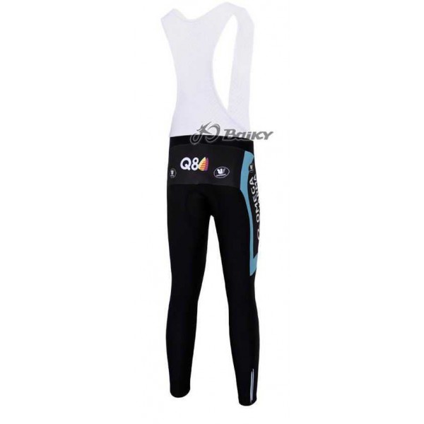 Omega Pharma Quick Step Pro Team Lange Fietsbroeken Bib Blauw Wit