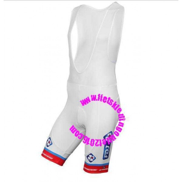 2016 FDJ Wielershirt Fietsbroeken Bib Blanc