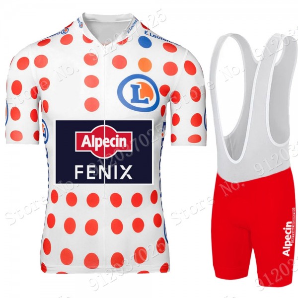 Polka Dot Alpecin Fenix Tour De France 2021 Team Fietskleding Set Wielershirts Korte Mouw+Korte Fietsbroeken Bib 5Y92Wd