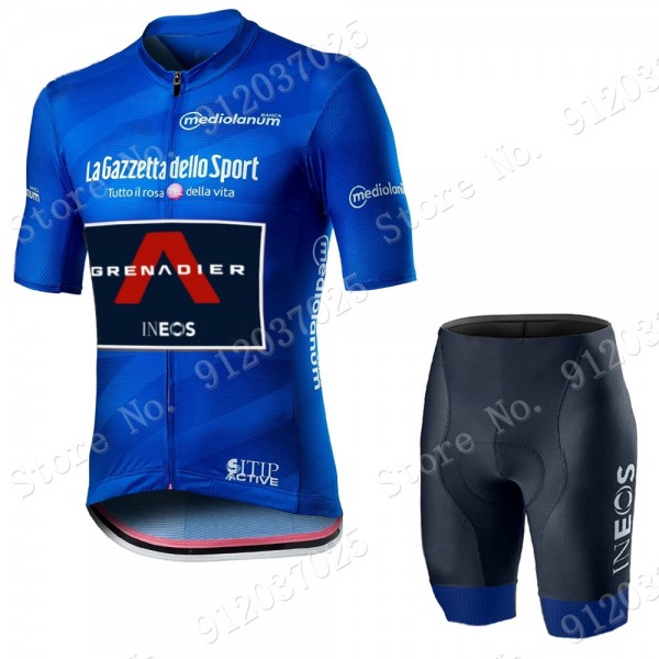 Blue Giro D'italia 2021 Ineos Grenaider Fietskleding Fietsshirt Korte Mouw+Korte Fietsbroeken YswmOJ