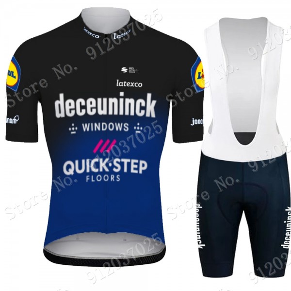 Quick Step 2021 Team Fietskleding Set Wielershirts Korte Mouw+Korte Fietsbroeken Bib VfVfRM