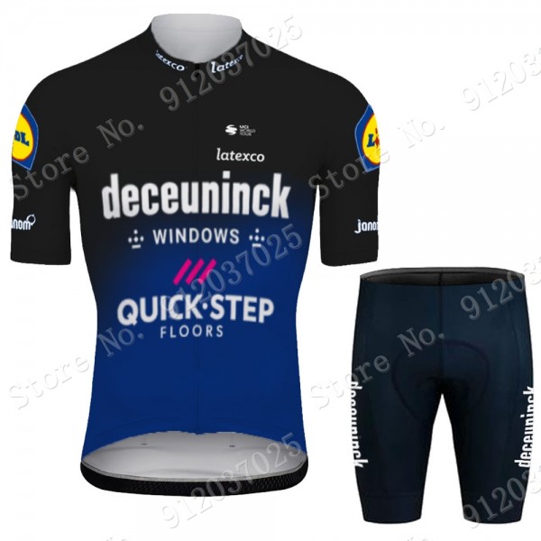 Quick Step 2021 Team Fietskleding Set Wielershirts Korte Mouw+Korte Fietsbroeken Bib Euhffy