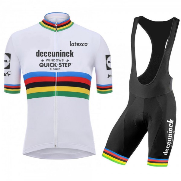 Quick Step Champion Pro 2021 Team Fietskleding Set Wielershirts Korte Mouw+Korte Fietsbroeken Bib 6RrBx8