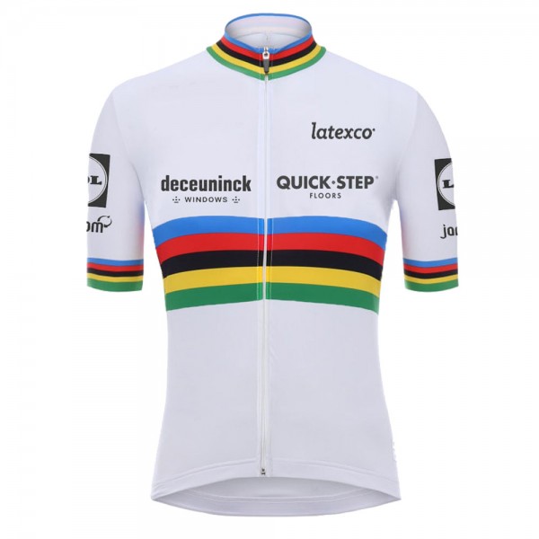 White Champion Quick Step Pro Team 2021 Fietsshirt Korte Mouw I1Pgn2