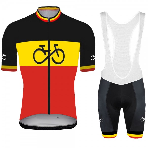 Belgium Pro 2021 Team Fietskleding Fietsshirt Korte Mouw+Korte Fietsbroeken J7HEHH