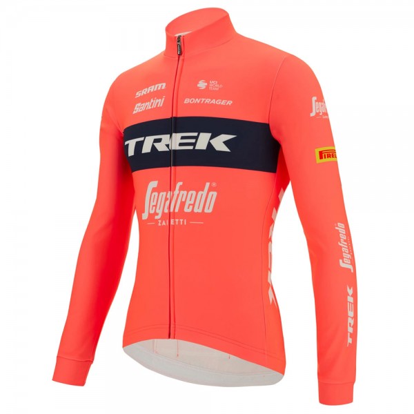 Fietskleding Profteams 2022 Trek Segafredo Pro Fietsshirt Lange Mouw rood b9O6Y