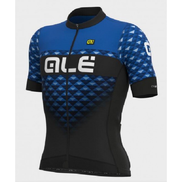 Wielerkleding Profteams 2020 Ale PR-S Hexa Wielershirt Met Korte Mouwen Zwart-Blauwer L13362719-02