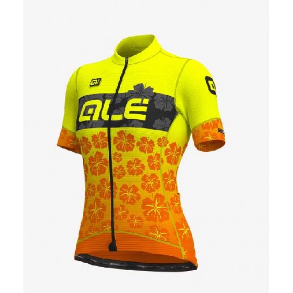 Wielerkleding Profteams 2020 Ale Ibisco Dames Wielershirt Met Korte Mouwen Giallo